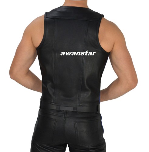 awanstar Hochwärtige muscle vest lederweste leder weste,leather vest,Clubweste - Picture 5 of 21