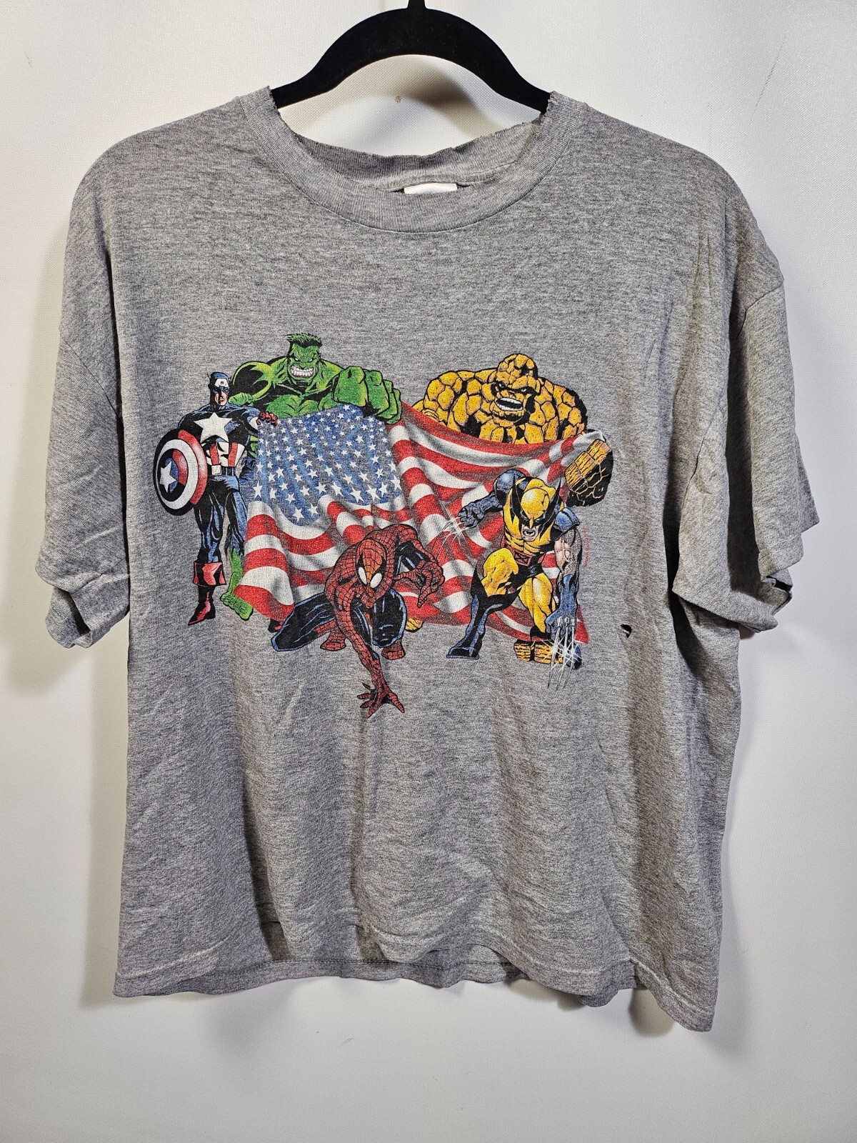 Y2K Marvel TShirt Medium -Grey - 2001 RARE FIND!
