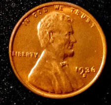 1936 S LINCLON CENT BU