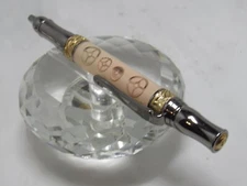 GORGEOUS HIGH QUALITY HANDMADE NOVEAU SCEPTRE PINK WITH WATCH PARTS TWIST BP PEN