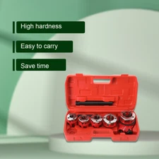 5 Dies Set Pipe Cutter Threading Tool Pipe Threader Ratchet Typeand1/2" Up to 2"