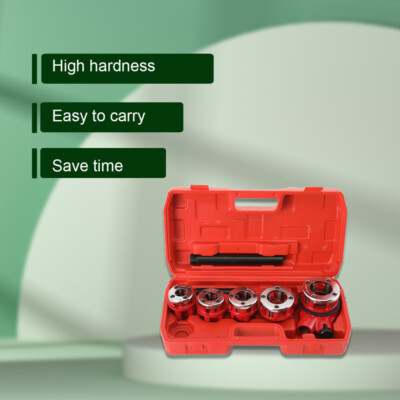 5 Dies Set Pipe Cutter Threading Tool Pipe Threader Ratchet Typeand1/2'' Up to 2''