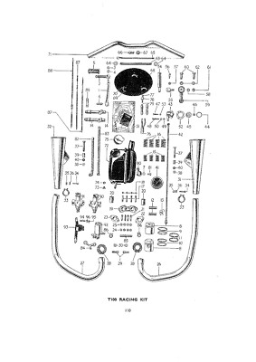Triumph Parts List 1953, 5T, 6T, TR5, T100, T100c