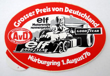 Oldtimer-Aufkleber Nürburgring 1976 AvD F1 GP Deutschland Tyrrell six wheeler