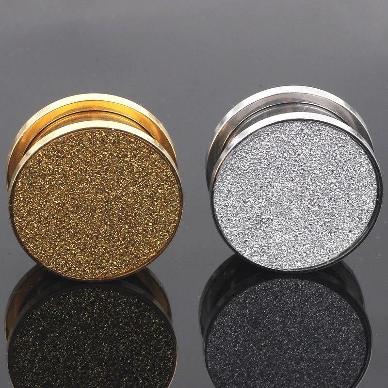 Medidores expansores de pendientes con brillo esmerilado de 6-25 mm túneles tapones para los oídos de acero Foto 4 de 4