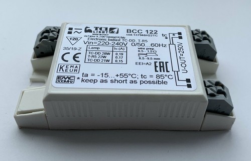 TCI BCC122 MATCHBOX ELECTRONIC BALLAST FOR 21W & 28W 2D LAMPS - UV POND & MIRROR - Picture 2 of 4