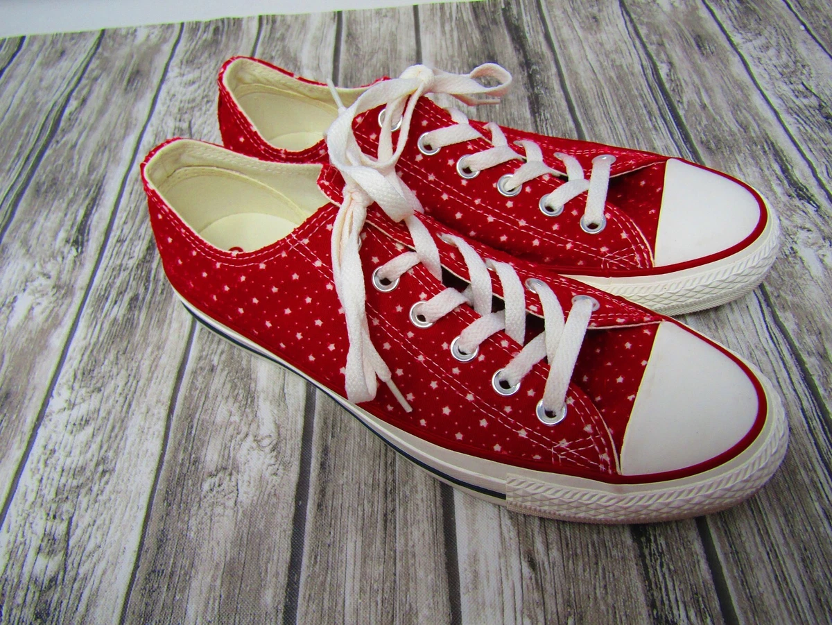 Chuck Taylor Unisex Red Star Cut Tennis Shoes M Sz 7/W Sz | eBay