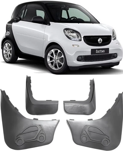 Genuine Front & Rear Splash Guards Mud Flaps For 2015-2023 Smart ForTwo W453 - Picture 2 of 11