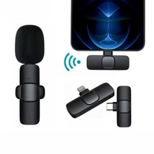 Wireless Lavalier Microphone Portable Audio Video Recording Mini Mic For I Phone