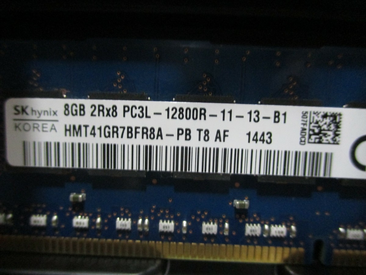 IBM 00D5046 47J0224 00D5036 8GB 2Rx8 PC3L-12800R DDR3 1600MHz