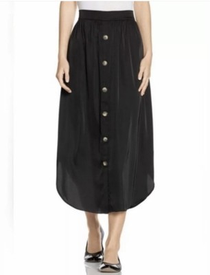 black button down maxi skirt