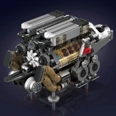 MOULD KING 10131 BGT Supercar With W16 Engine With Motor with 952