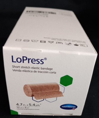 42500000 12 Rolls Hartmann Deluxe Inelastic Compression Bandage 4.7'' x 5.4 Yds