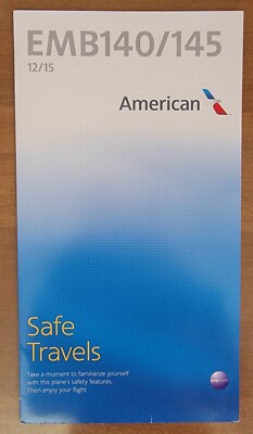 ENVOY AIRLINES - SAFETY CARD - EMBRAER ERB140/145 - 12/15 - NEW LOGO