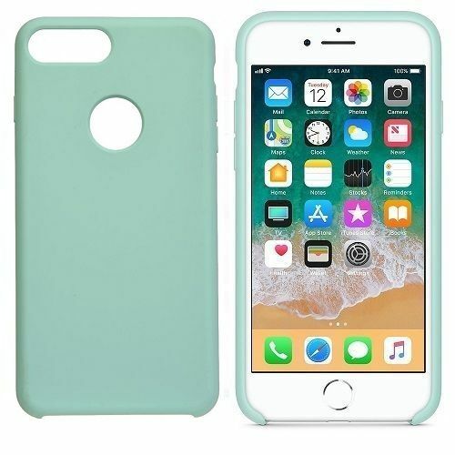 Funda silicona iphone 8 logo textura suave Verde claro | eBay