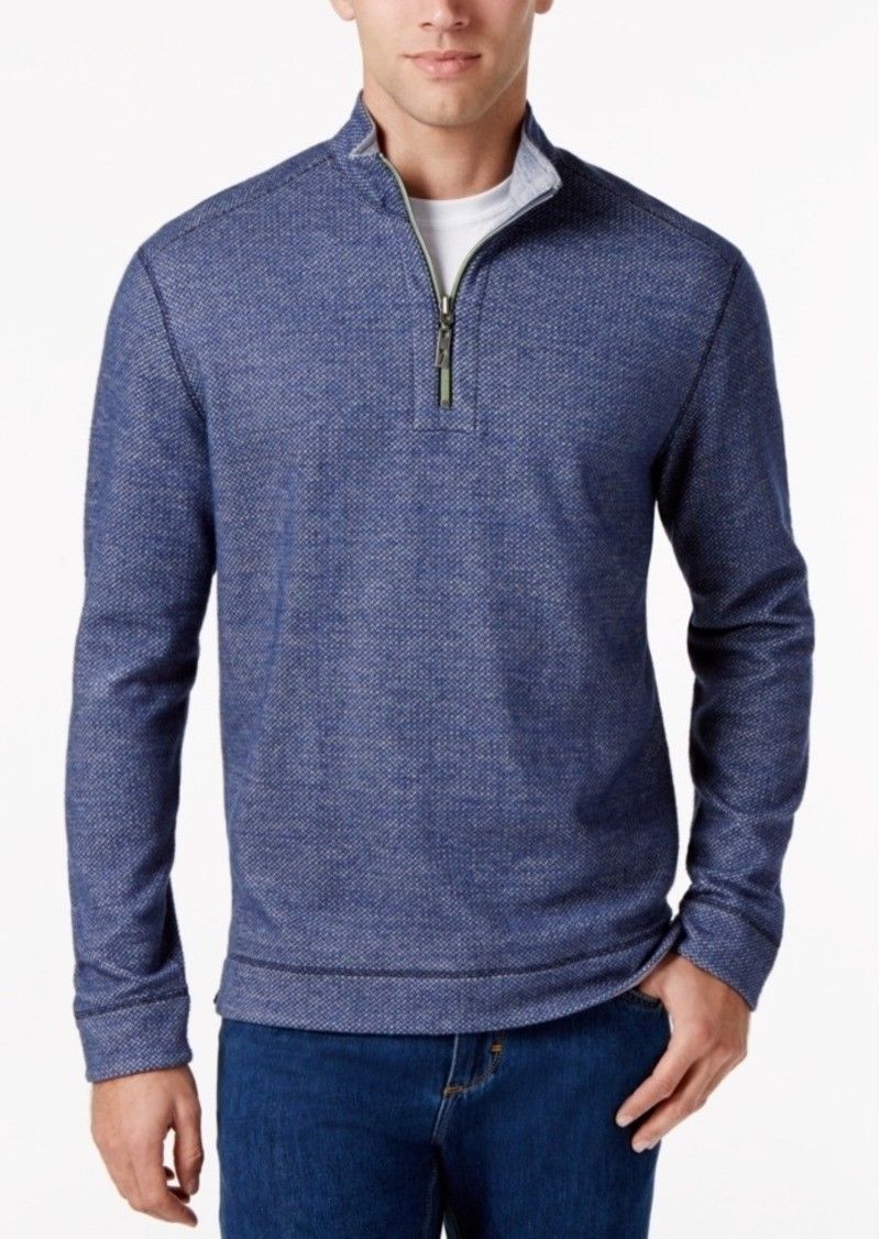 Tommy Bahama Men's Quarter‑Zip Sweater 