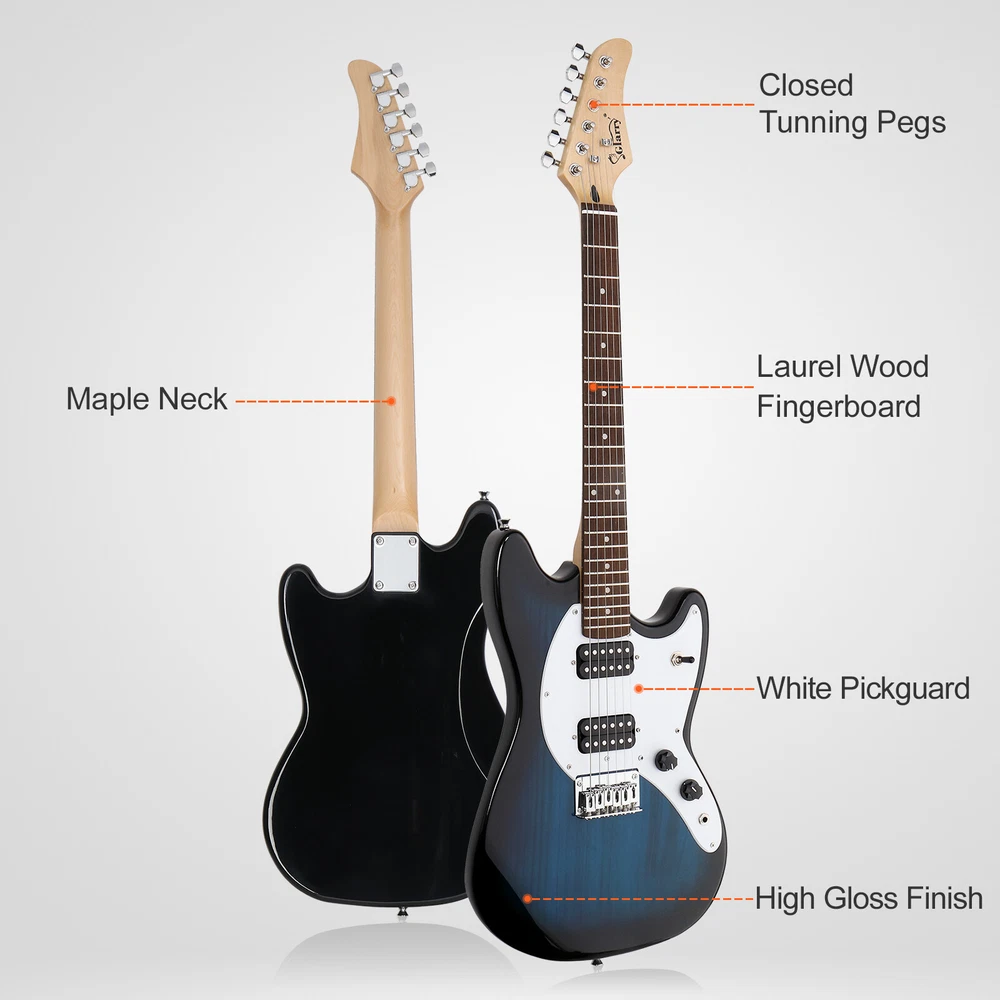Hot Sale Glarry Full Size 6String H-H Pickups GMF Electric Guitar with Bag Strap Hot Sale Glarry Full Size 6String H-H Pickups GMF Electric Guitar with Bag Strap