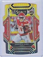 2021 SELECT DERRICK GORE #284 ROOKIE BLACK&GOLD CLUB LEVEL PRIZM DIE-CUT CHIEFS