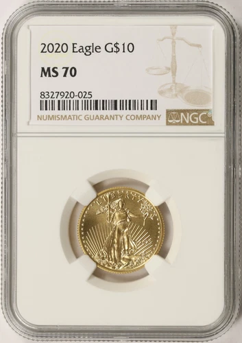 2020 $10 Gold 1/4 oz American Eagle NGC MS70