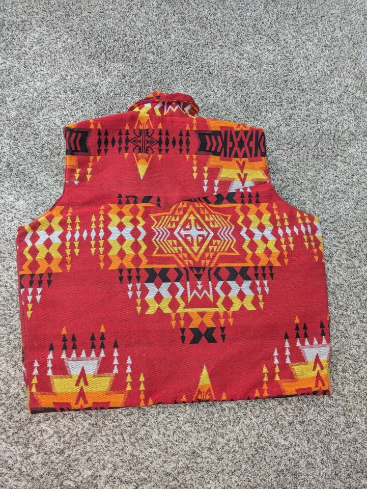 Chaqueta Chaleco de Transporte Oculto Informal De Colección Hecha en EE. UU. XL Azteca Foto 2 de 4