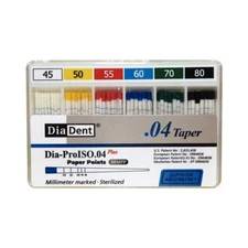 DiaDent MP210-692 Dia-ProISO GT Absorbent Paper Points .04 #45/80 100/Pk