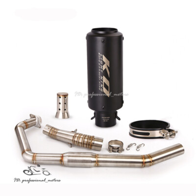 Slip for Honda CBR300R CB300F Whole System Exhaust Tips Black Header Link Pipe
