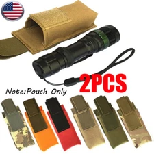 2Pcs Flashlight Pouch Spray Tool Tactical Utility Pouch Molle Scissors Waist Bag