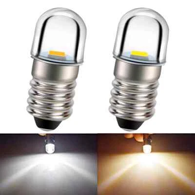 5Stk Schraubsockel E10 1447 LED Taschenlampe Lampe Birne Weiß 3V 4.5V 6V 12V - Bild 1 von 4