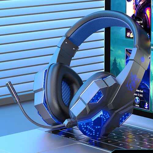 Gamingowy zestaw słuchawkowy Bluetooth słuchawki bezprzewodowe LED mikrofon o niskim opóźnieniu do laptopa PC PS4 - Zdjęcie 10 z 21