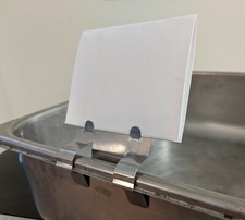 CLIP ON SIGN HOLDERS FOR PANS-STAINLESS STEEL - 2.25"W - 10 PCS - FREE SHIPPING