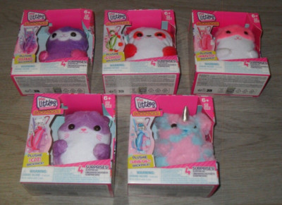 Real Littles Plüschrucksäcke (x5) Katze, Hamster, Lama, Panda & Unipup - NEU