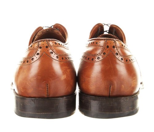 Alden Medallion Tip Bal Burnished Tan Calfskin Shoes 11.5 US 45.5 EU 10.5 UK B/D - Picture 8 of 10