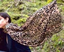 Oversized Leopard Print 100 Cashmere Scarf - The Leopard Strandfirm