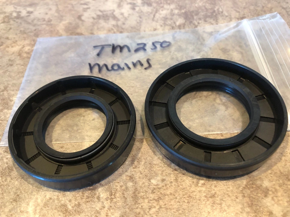 Комплект уплотнений главного коленчатого вала двигателя Suzuki TM250 1972-75 TS250 70-81 RL250 TM 250 - Изображение 2 из 2