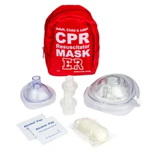 Ever Ready First Aid Adult and Infant CPR Mask Combo Kit with 2 Valves