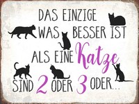 Holzschild 30X40 Cm Einzige Was Besser Ist Als Katze Deko Geschenk Holz Schild