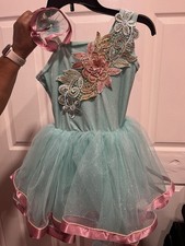 Lyrical Ballet Dance Costume Dress Child Large, Blue, Integrity