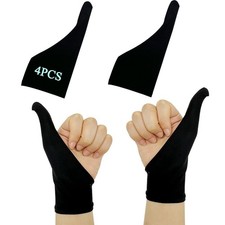 2 Pairs Adult Thumb Sucking Guard Gloves 1 Finger, L-black（fit Over 200lbs)