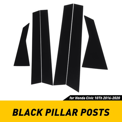#ad #ad For 2016 2021 Honda Civic Pillar Post 6PC Window Door Trim Black Accessories T $12.99