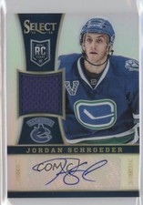 2013-14 Panini Select Rookie Jersey Silver Prizm 90/99 Jordan Schroeder Auto g5j