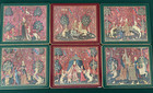 Vintage Lady & The Unicorn Placemats Complete Set Of 6 Lady Clare England — photo 1