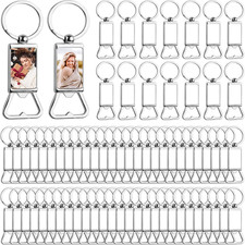 Sublimation Blanks Keychains Metal Bottle Opener Transfer Rectangle Aluminum Key