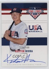 2017 USA Baseball Stars & Stripes CNT Signatures /499 Keston Hiura #11 Auto 0i76