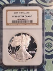 2005 W SILVER EAGLE NGC PF 69 ULTRA CAMEO