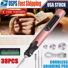 Cordless Engraving Pen USB Rechargable 37 Bits Mini Electric DIY Portable Tool
