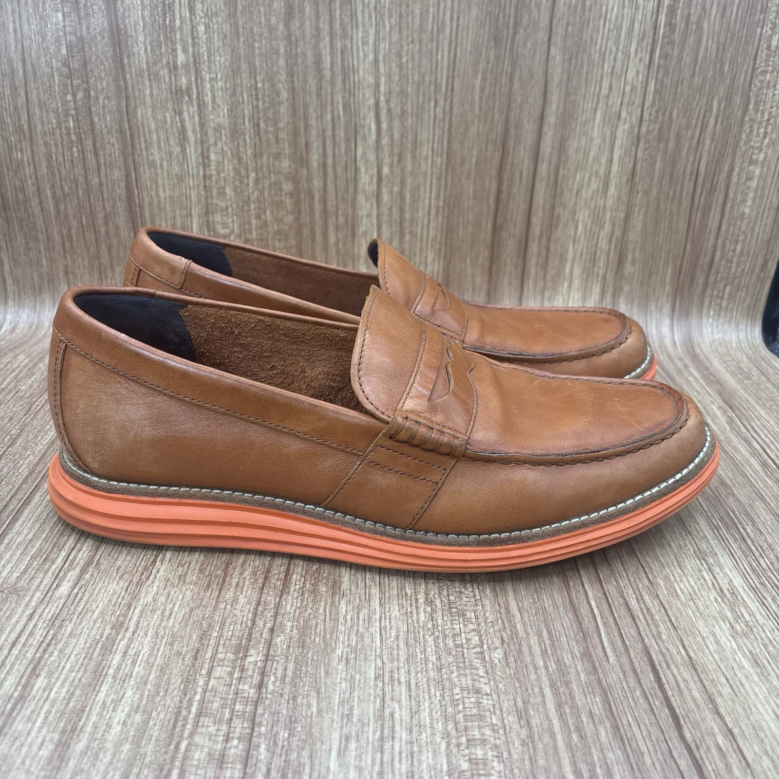 Cole Haan Lunargrand Penny Woodbury/Orange C11201 Size 10 M
