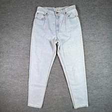 Vintage 90s Levi's 550 Tapered Jeans Women's 13 Blue Cotton Denim Relaxed-Fit