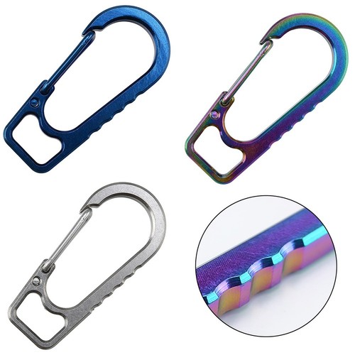Reliable Titanium Keychain Carabiner for Attachment to Clothes and Belts - Picture 13 of 36