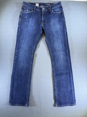 Volcom Solver Jeans Mens 32x29 Medium Wash Blue Straight Leg Denim Casual