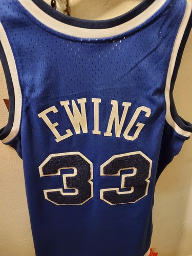 Rare Mitchell & Ness NBA OFF COURT CHENILLE swingman Patrick EWING Jersey Size S - Picture 18 of 20
